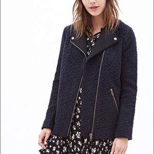 Zipper Boucle Moto Military structured Jacket coat